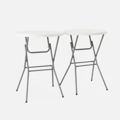 Mesa alta plegable, set de 2