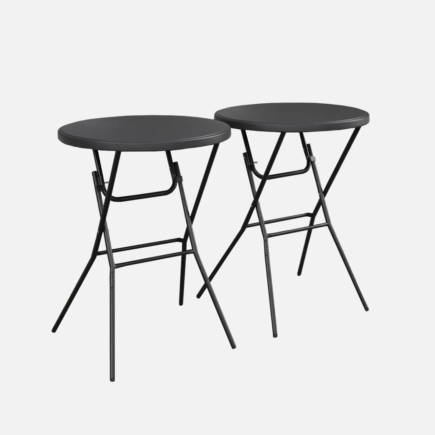 Mesa alta plegable, set de 2