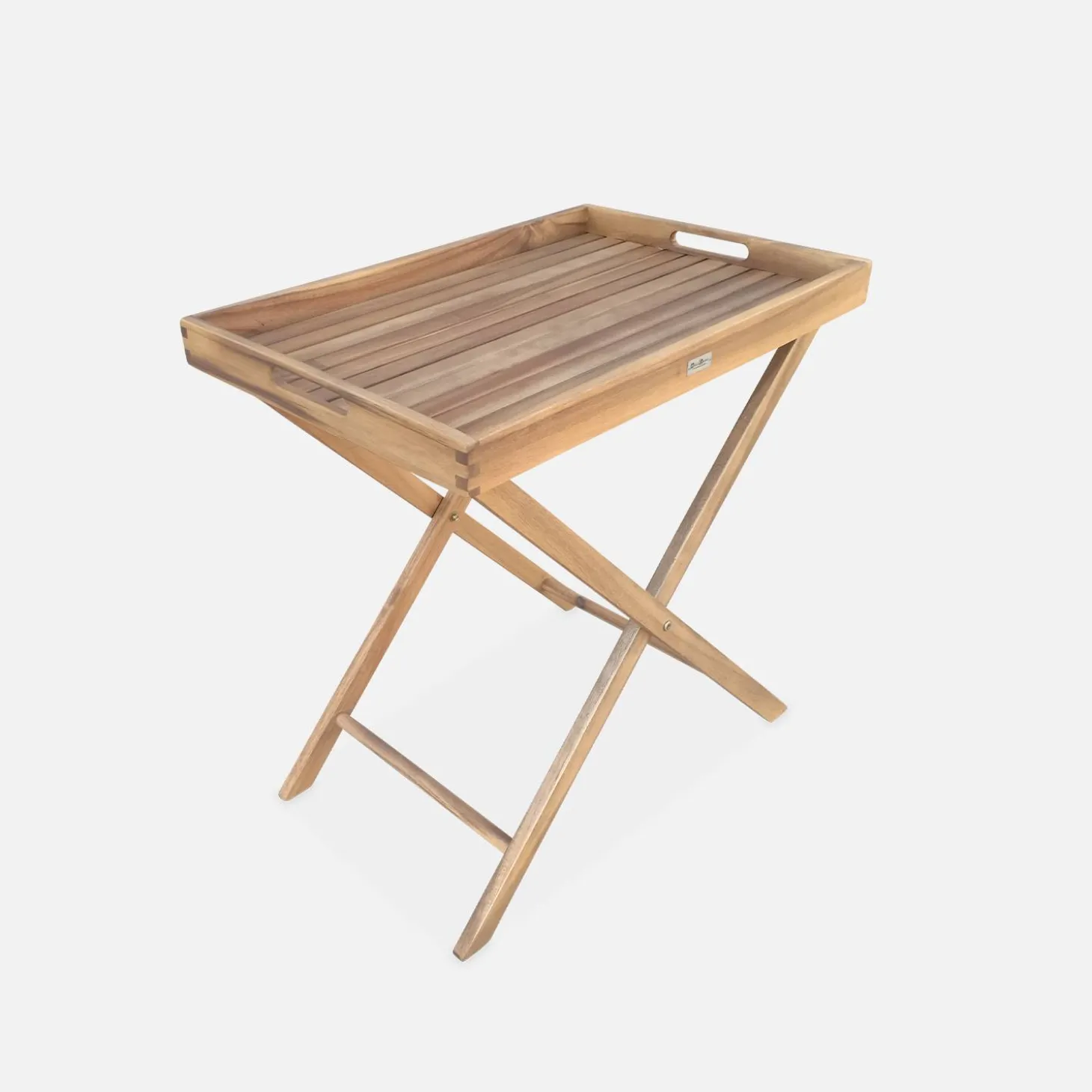 Mesa auxilar de jardín de madera