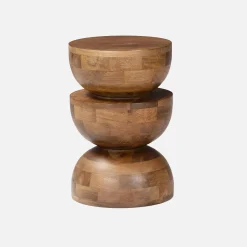 Mesa auxiliar de madera de mango