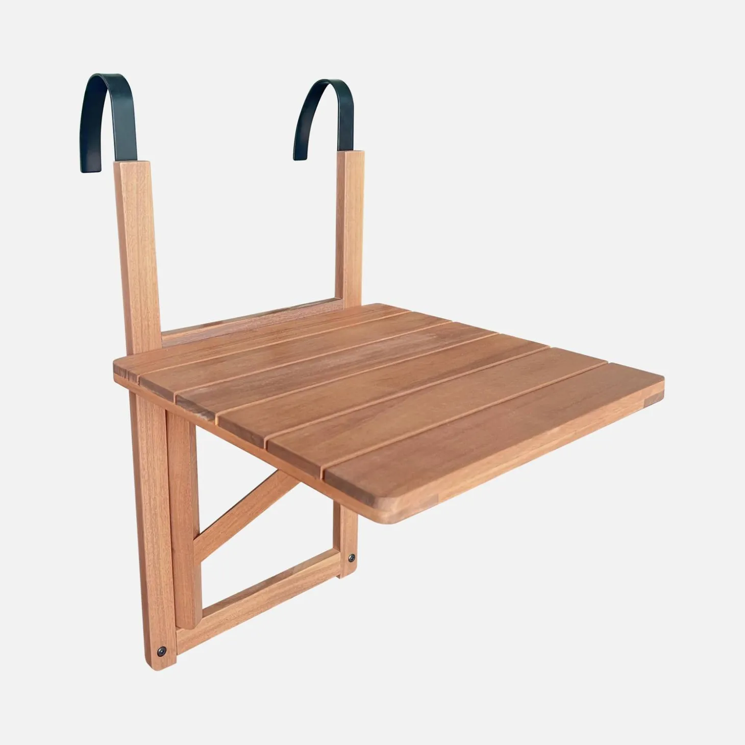 Mesa auxiliar de madera para balcón, plegable