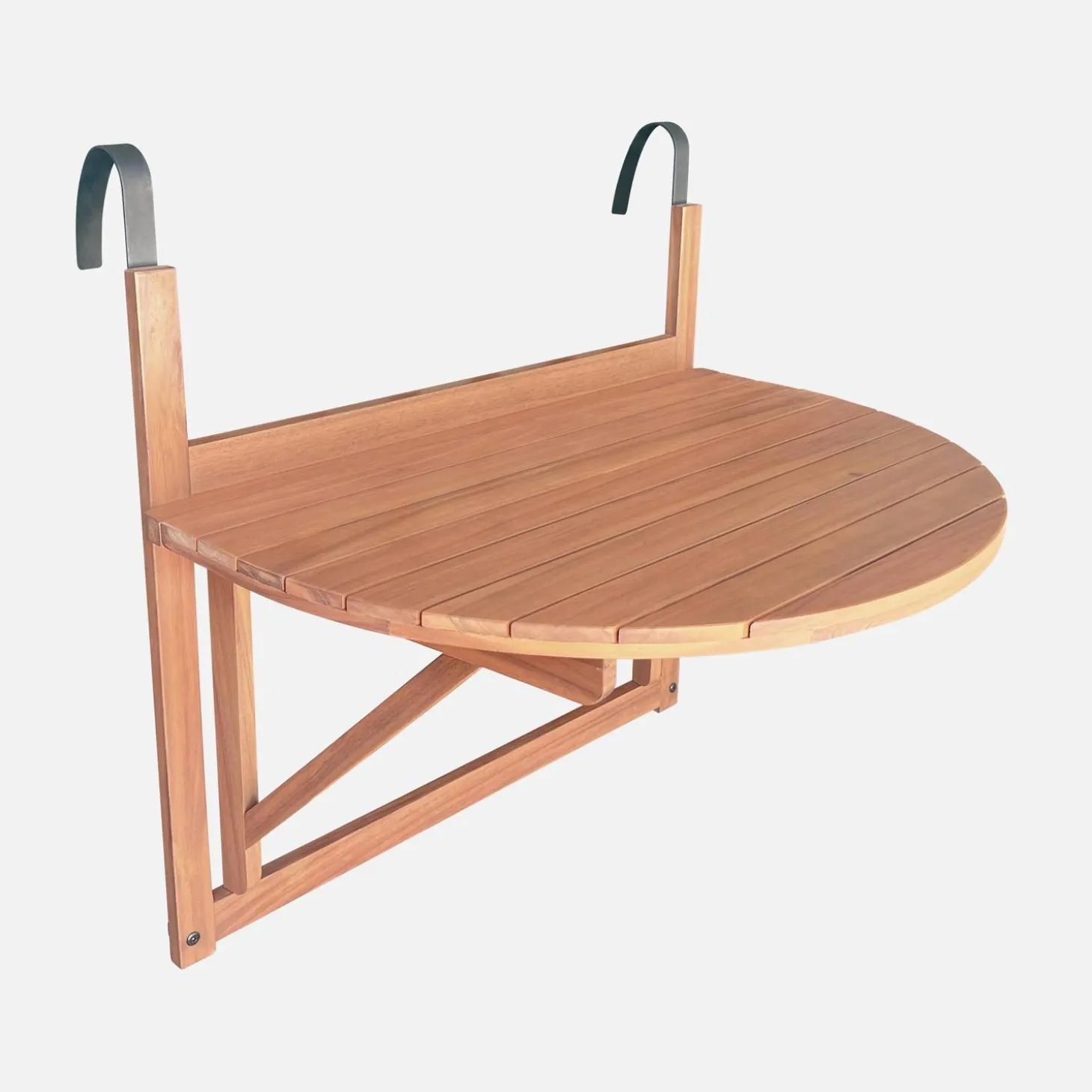 Mesa auxiliar de madera para balcón, plegable
