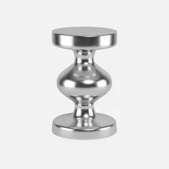 Mesa auxiliar, mesa de sofá, mesita de noche de acero inoxidable, Ø29,5 x H48,5cm