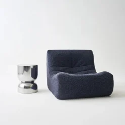 Mesa auxiliar, mesa de sofá, mesita de noche de acero inoxidable Ø32 x H42cm