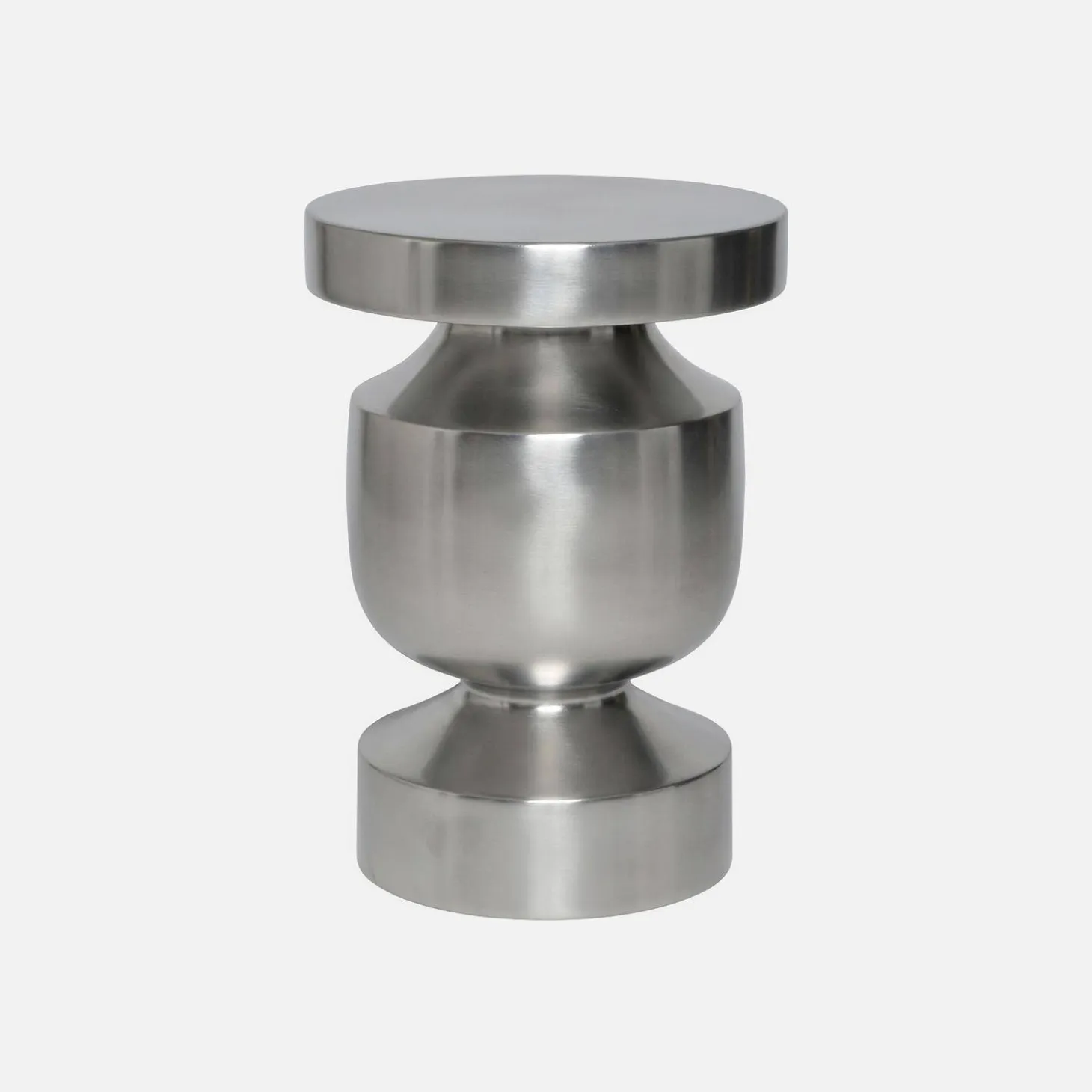 Mesa auxiliar, mesa de sofá, mesita de noche de acero inoxidable Ø30,5 x H43,5cm
