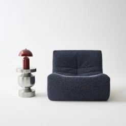 Mesa auxiliar, mesa de sofá, mesita de noche de acero inoxidable Ø30,5 x H43,5cm
