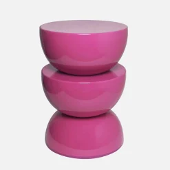 Mesa auxiliar, mesita metal efecto glassy