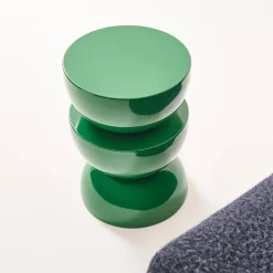 Mesa auxiliar, mesita metal efecto glassy