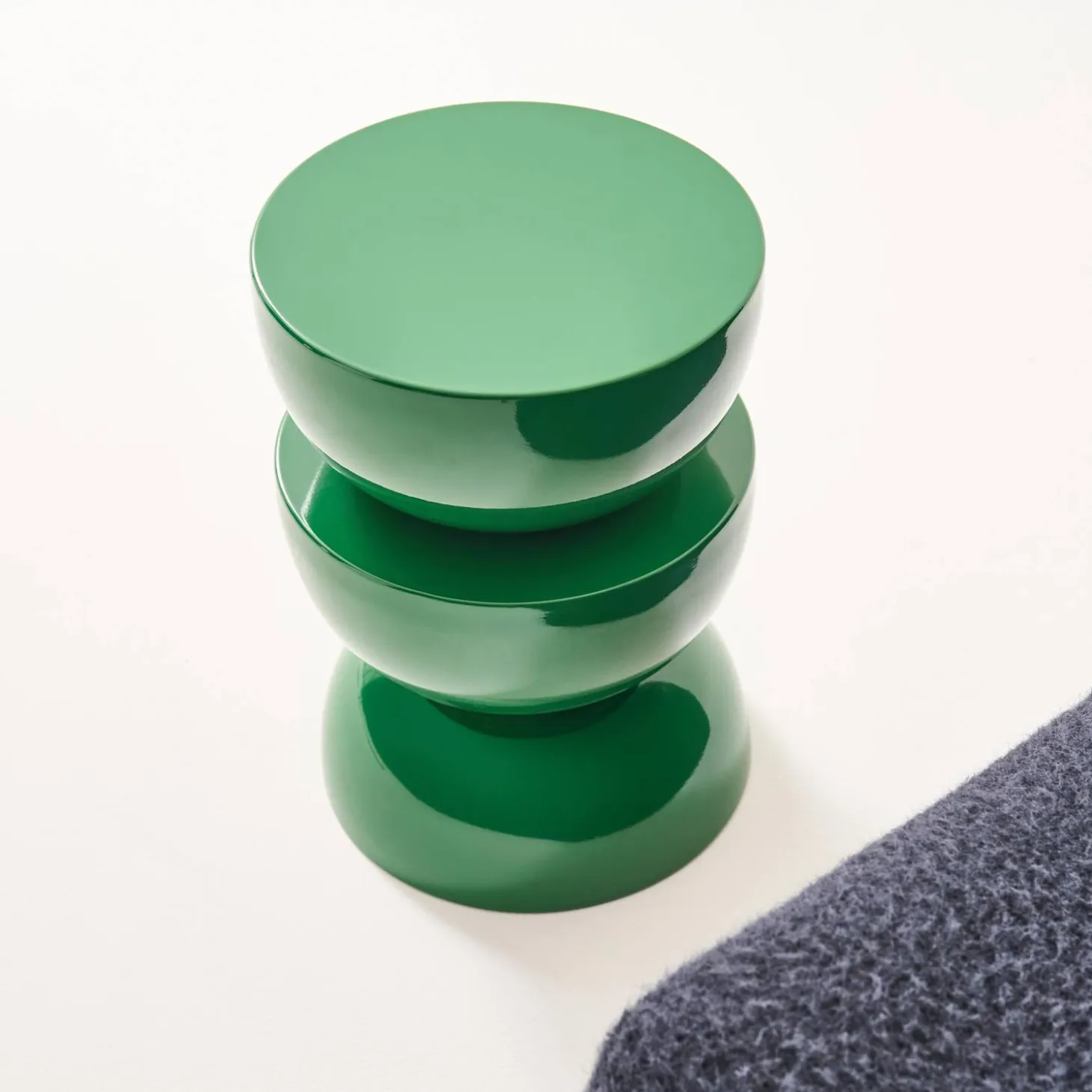 Mesa auxiliar, mesita metal efecto glassy