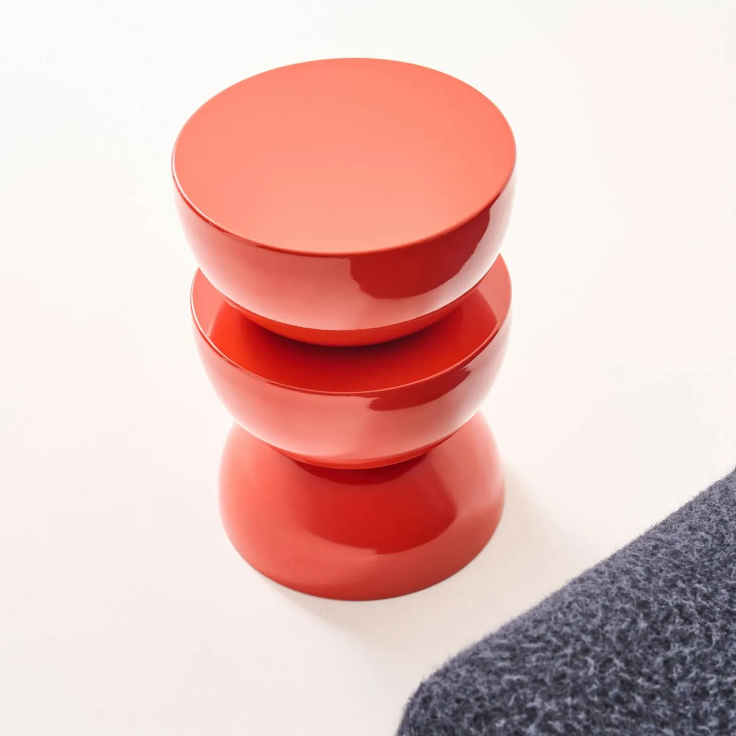 Mesa auxiliar, mesita metal efecto glassy