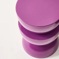 Mesa auxiliar, mesita metal efecto glassy