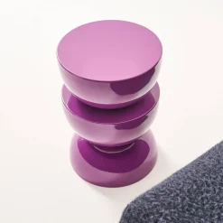 Mesa auxiliar, mesita metal efecto glassy