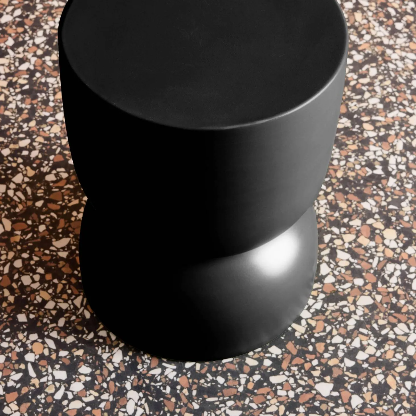 Mesa auxiliar, rincón de sofá, Mesita metal Ø32 x H42cm