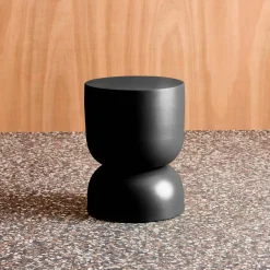 Mesa auxiliar, rincón de sofá, Mesita metal Ø32 x H42cm