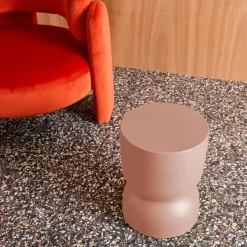 Mesa auxiliar, rincón de sofá, Mesita metal Ø32 x H42cm