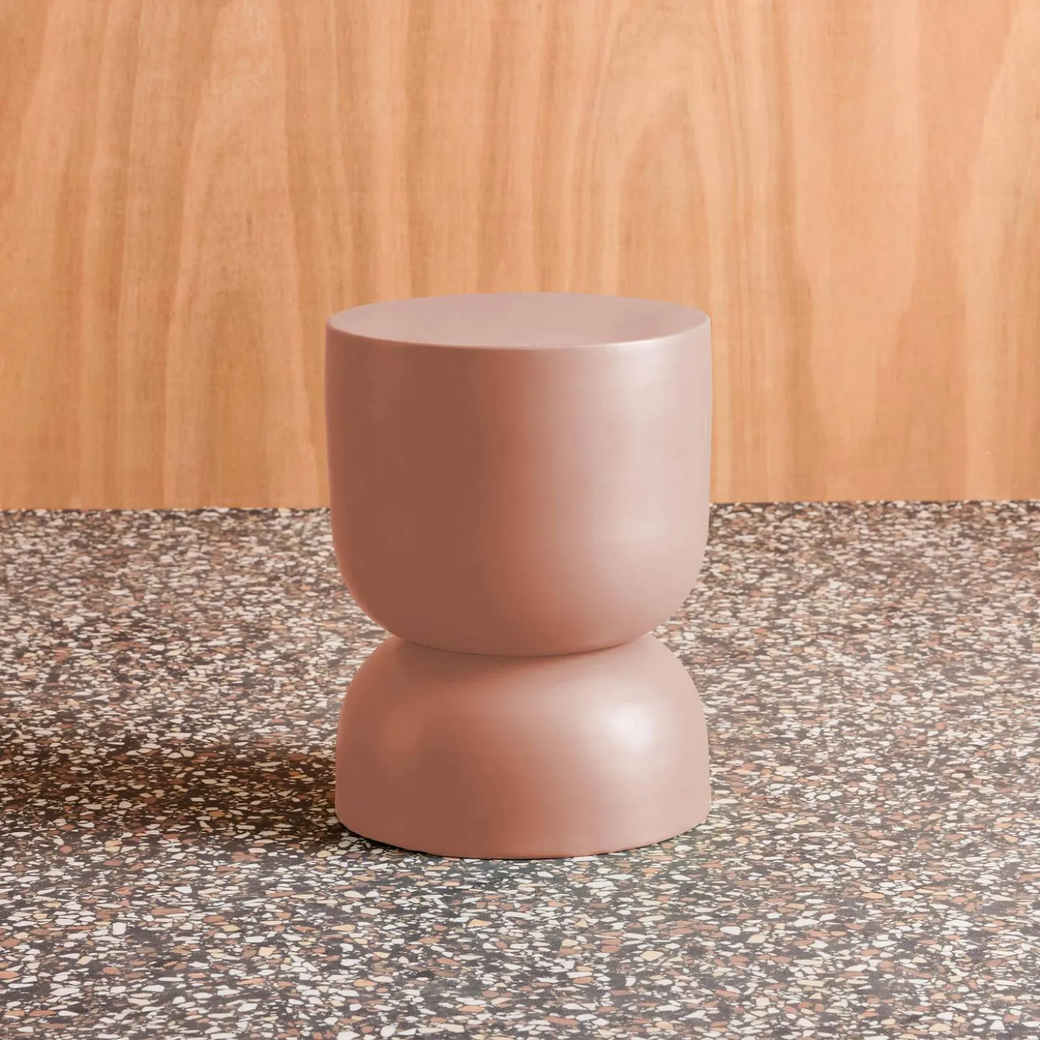 Mesa auxiliar, rincón de sofá, Mesita metal Ø32 x H42cm