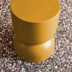 Mesa auxiliar, rincón de sofá, Mesita metal Ø32 x H42cm
