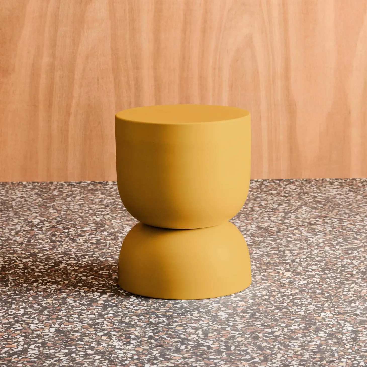 Mesa auxiliar, rincón de sofá, Mesita metal Ø32 x H42cm