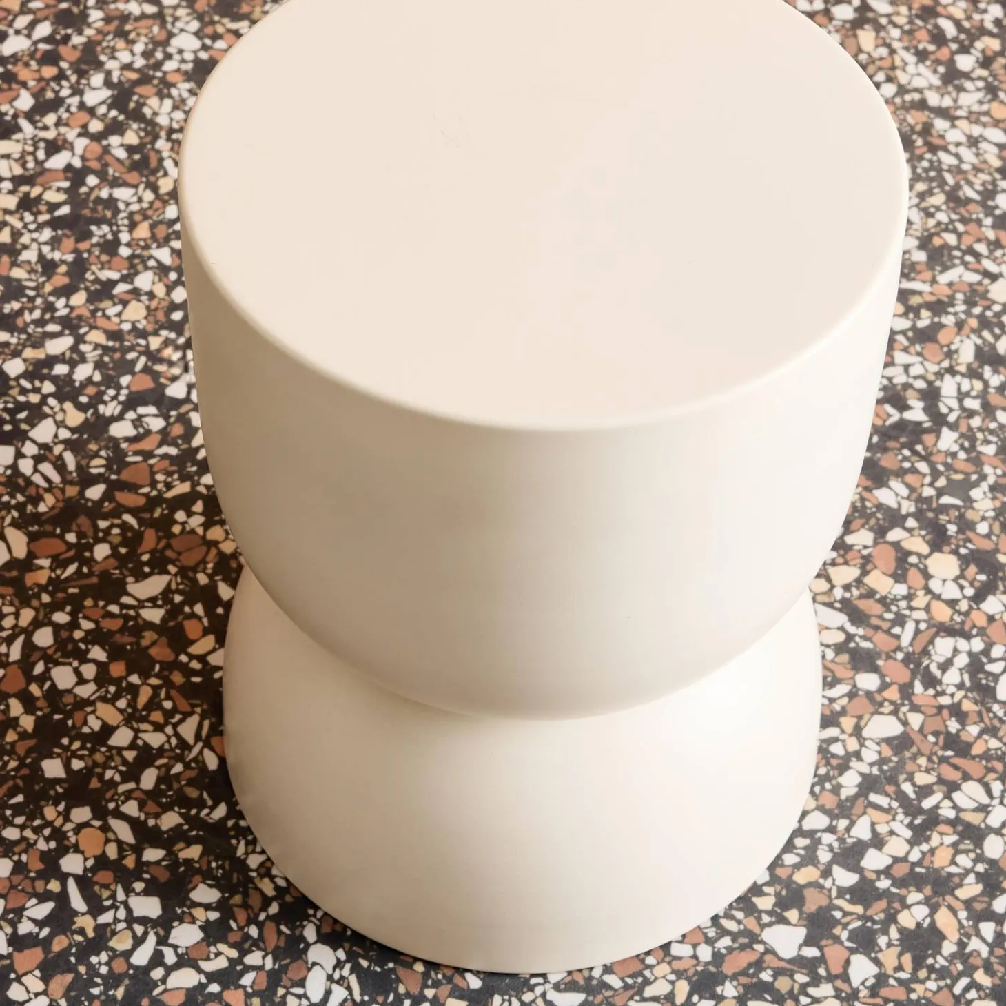 Mesa auxiliar, rincón de sofá, Mesita metal Ø32 x H42cm