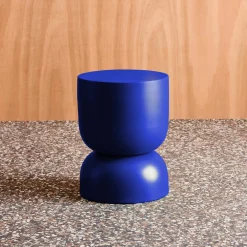 Mesa auxiliar, rincón de sofá, Mesita metal Ø32 x H42cm