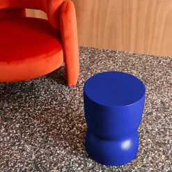 Mesa auxiliar, rincón de sofá, Mesita metal Ø32 x H42cm
