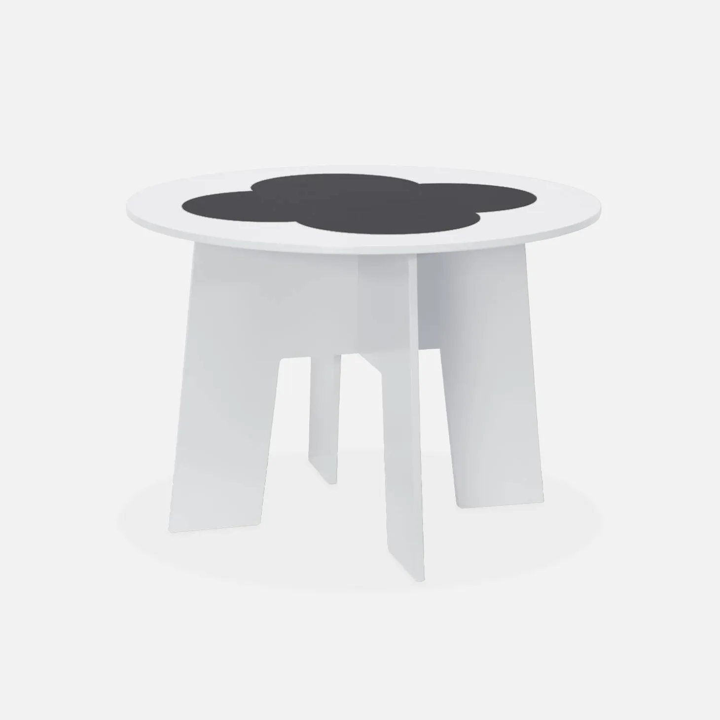 Mesa con pizarra y 4 sillas con almacenaje para niños