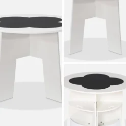 Mesa con pizarra y 4 sillas con almacenaje para niños