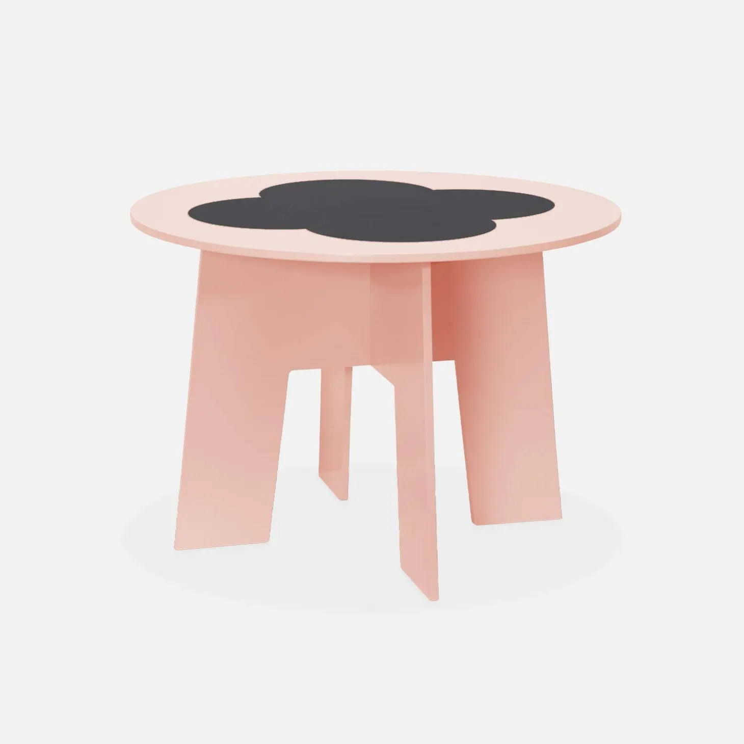 Mesa con pizarra y 4 sillas con almacenaje para niños