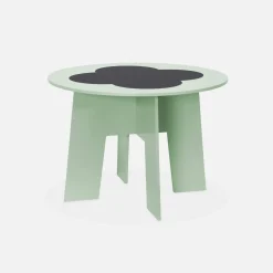 Mesa con pizarra y 4 sillas con almacenaje para niños