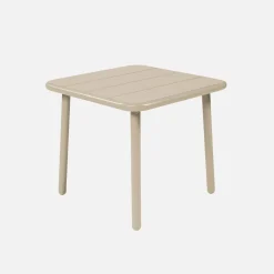 Mesa de centro de jardín bistró cuadrada de acero, 45 cm