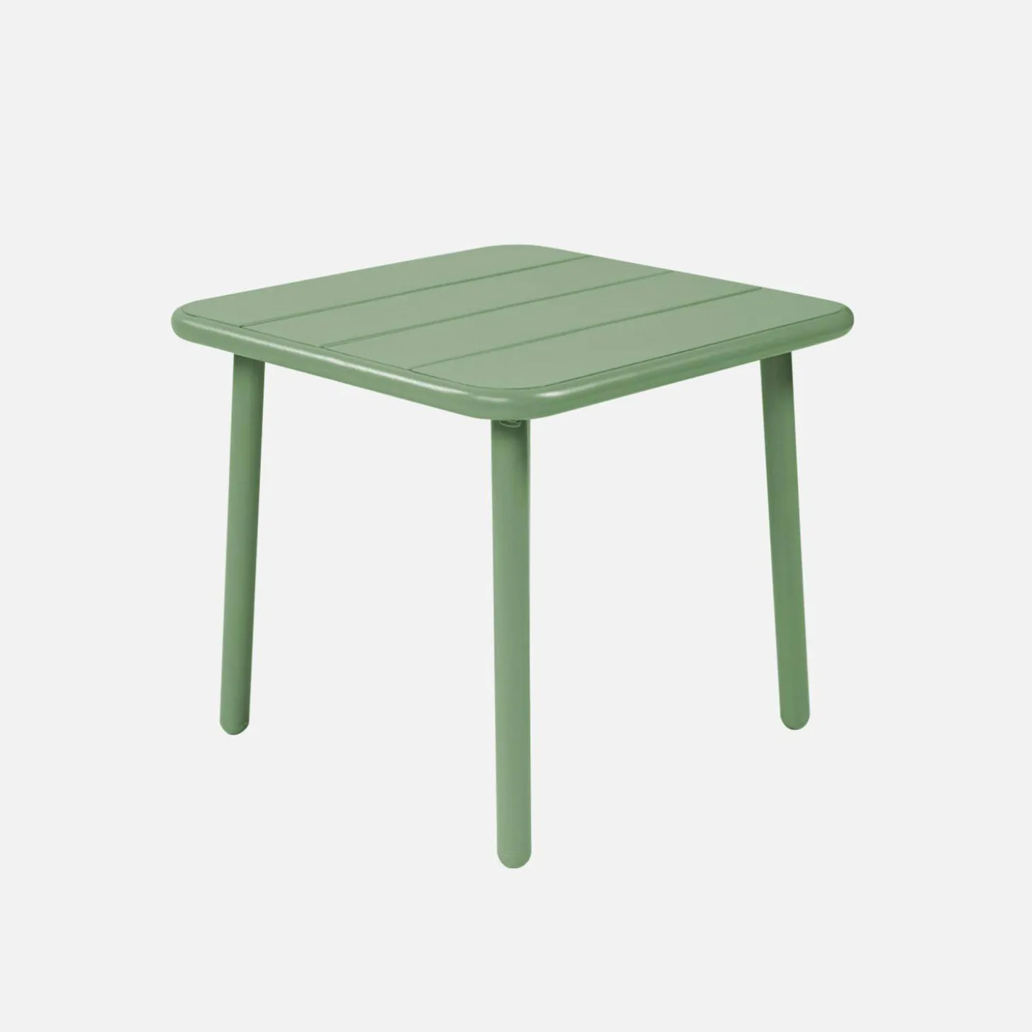 Mesa de centro de jardín bistró cuadrada de acero, 45 cm
