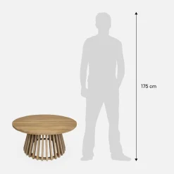 Mesa de centro de jardín de madera