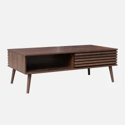 Mesa de centro escandinava con puertas correderas