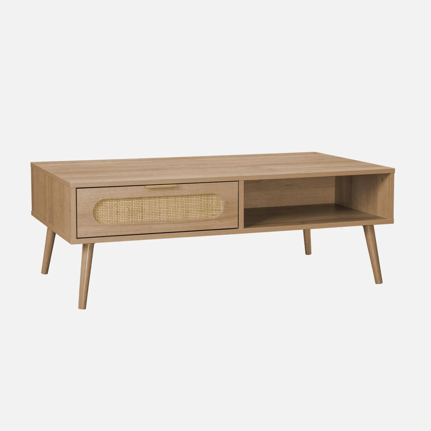 Mesa de centro estilo escandinavo, 1 cajón