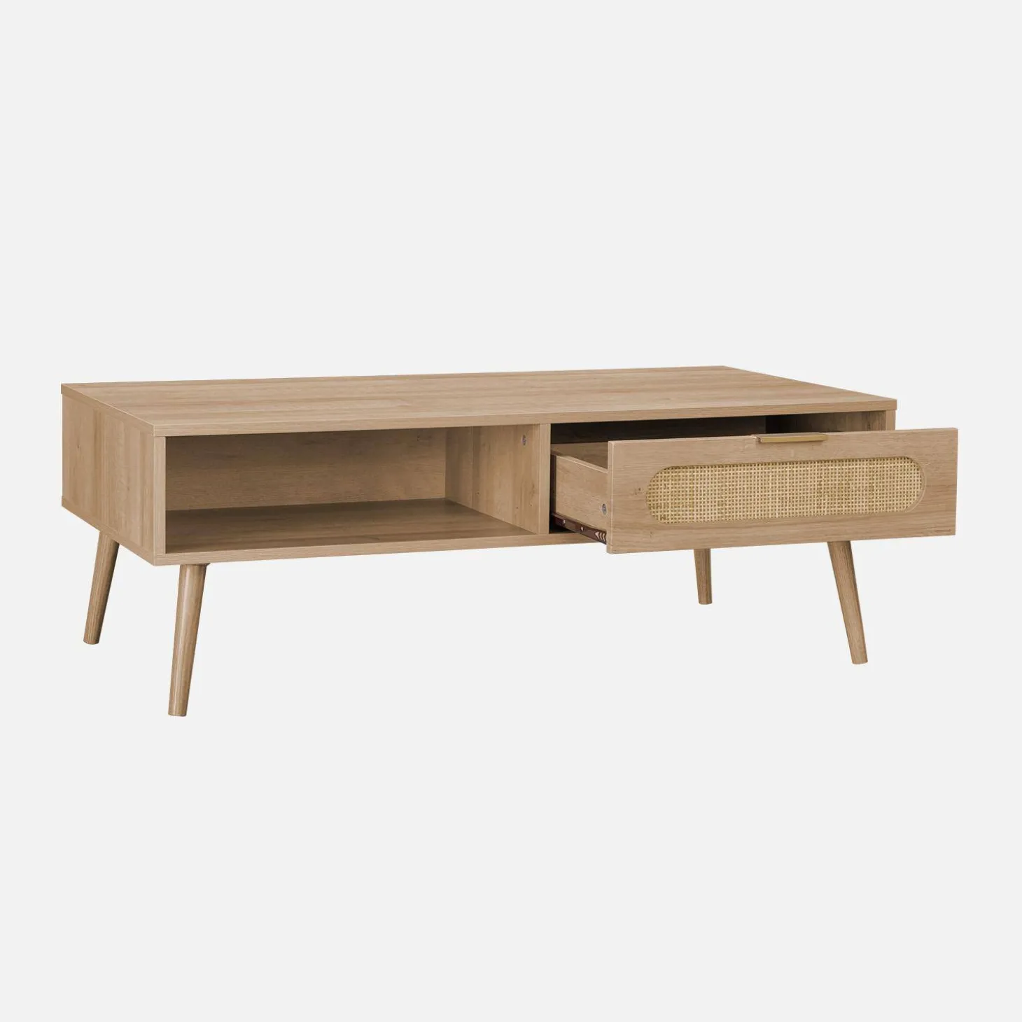 Mesa de centro estilo escandinavo, 1 cajón