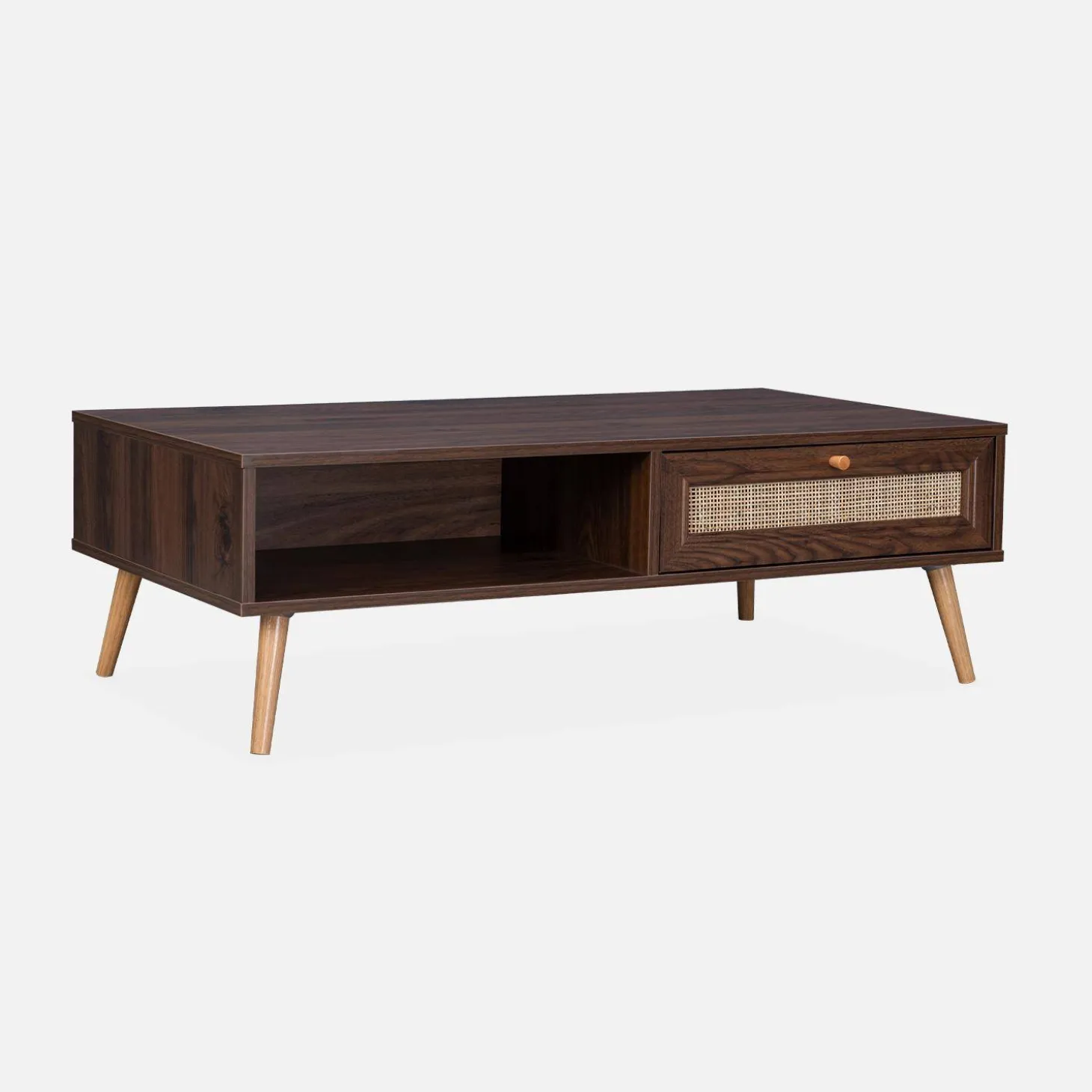 Mesa de centro estilo escandinavo de caña