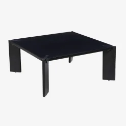 Mesa de centro exótica cuadrada de madera maciza