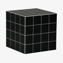 Mesa de centro o auxiliar cúbica efecto azulejos de cemento, 40cm