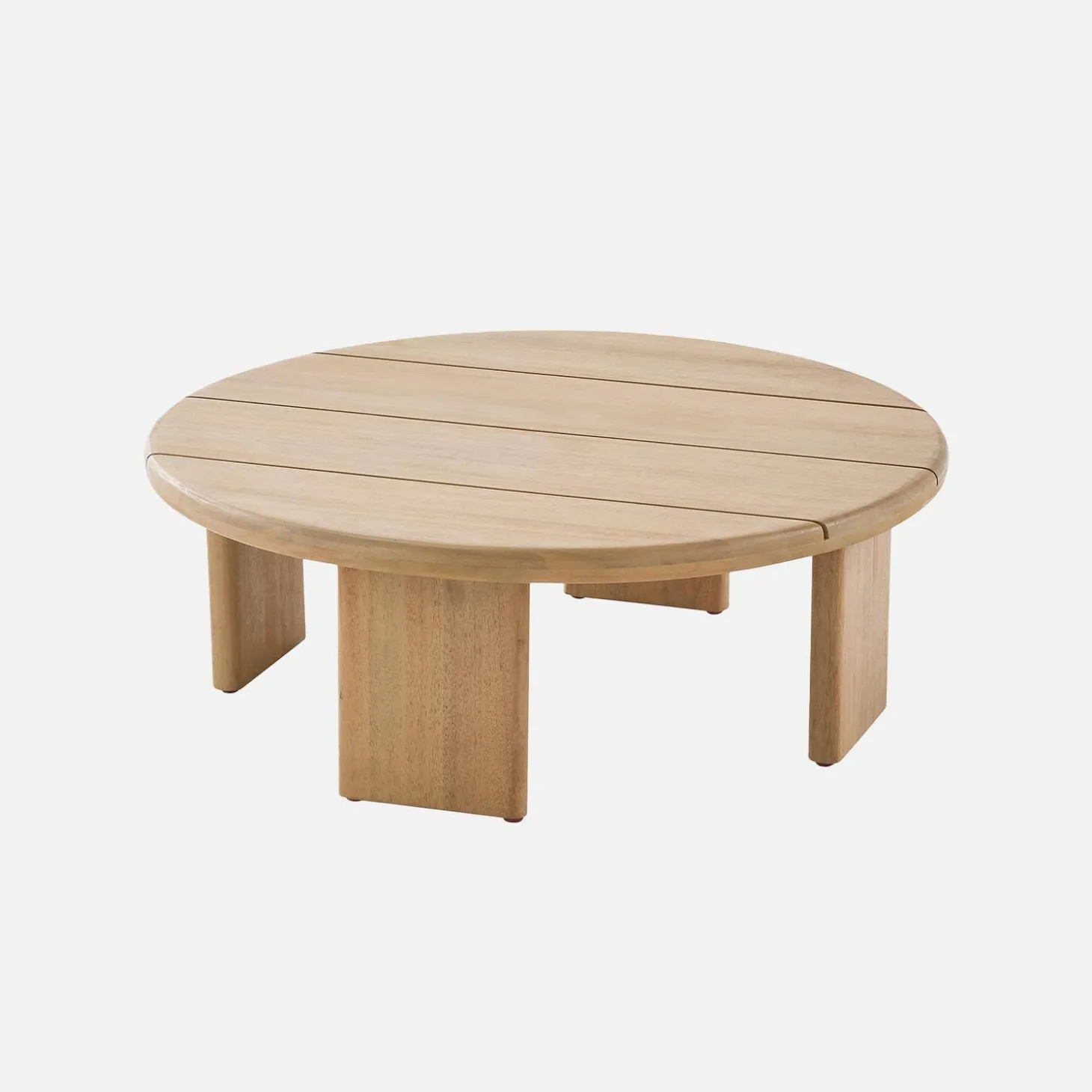 Mesa de centro para jardín redonda de madera de acacia, 70cm