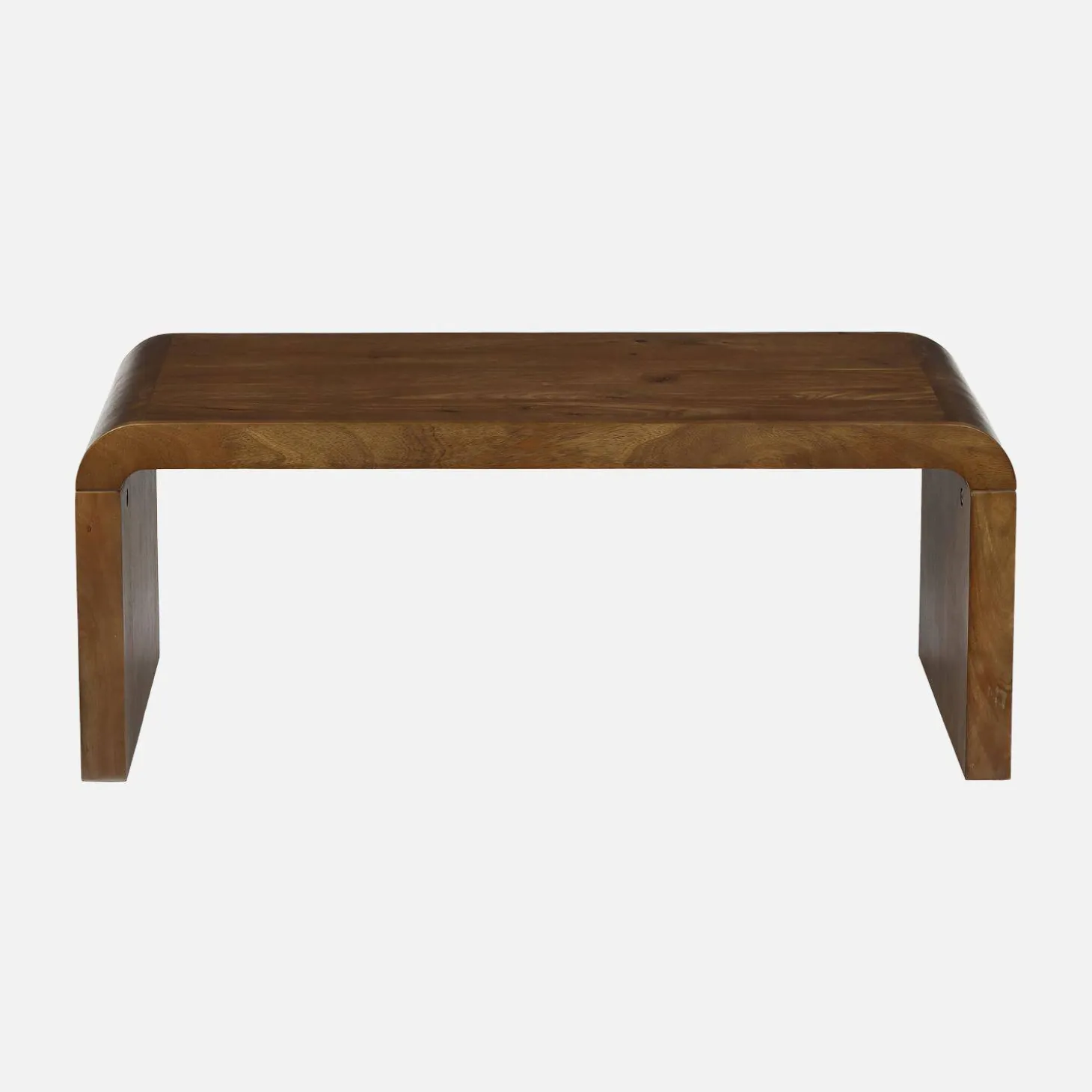 Mesa de centro rectangular de madera maciza de acacia