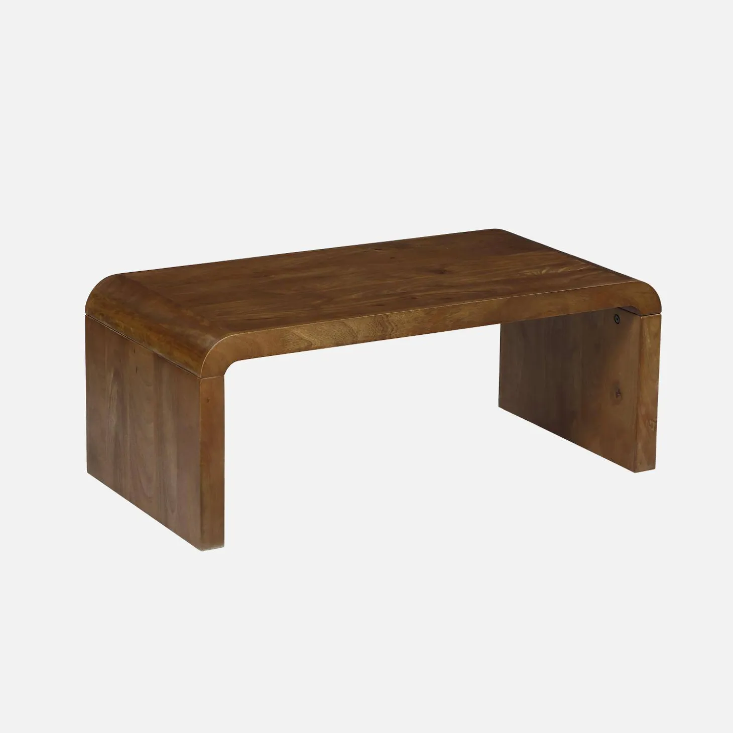 Mesa de centro rectangular de madera maciza de acacia