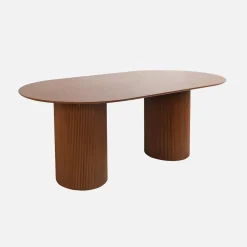 Mesa de comedor con efecto de madera con 4-6 plazas, 180cm