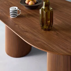 Mesa de comedor con efecto de madera con 4-6 plazas, 180cm
