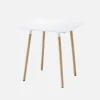 Mesa de comedor cuadrada de MDF y madera de haya, 70cm