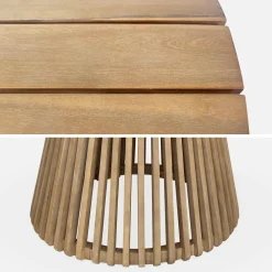 Mesa de comedor de madera interior/exterior de 4 plazas