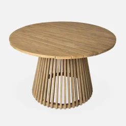 Mesa de comedor de madera interior/exterior de 4 plazas