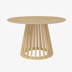 Mesa de comedor efecto madera de 4 plazas