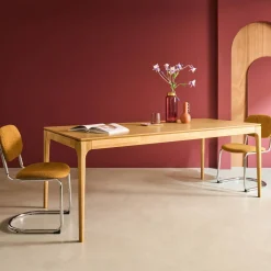 Mesa de comedor hevea y fresno, 8 plazas