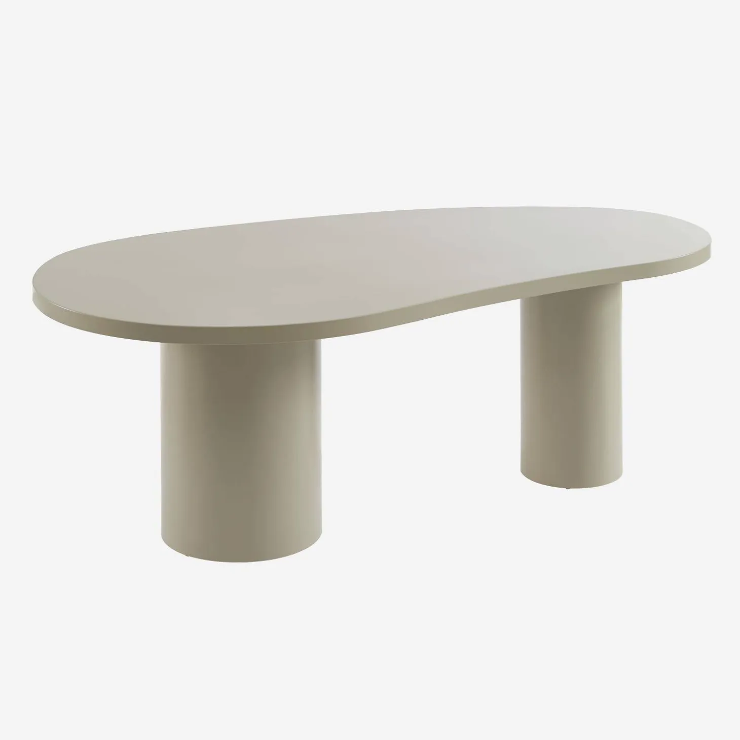 Mesa de comedor orgánica estructura de madera de hevea de 8 plazas, 210cm