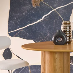 Mesa de comedor ovalada de madera de hevea para 8 personas, 220cm